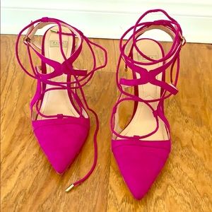 Zara fuchsia strappy heels